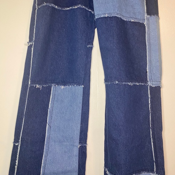 Blue Patchwork Jeans - Picture 4 of 6